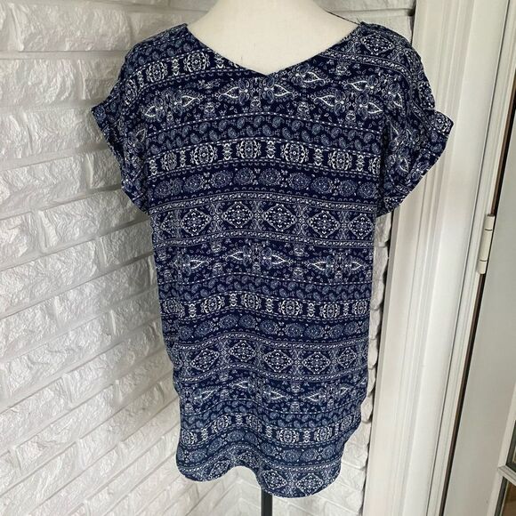 Bohemian Style Printed Short Sleeve Top / Blouse - Picture 5 of 5